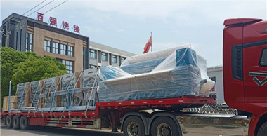 百強洗脫機、烘干機、燙平機等洗滌設(shè)備發(fā)貨海南-百強洗滌設(shè)備