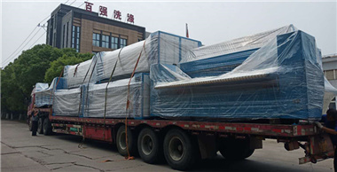 六一兒童節(jié)百強上海浦東客戶訂購的5輥燙平機等洗滌設備發(fā)貨